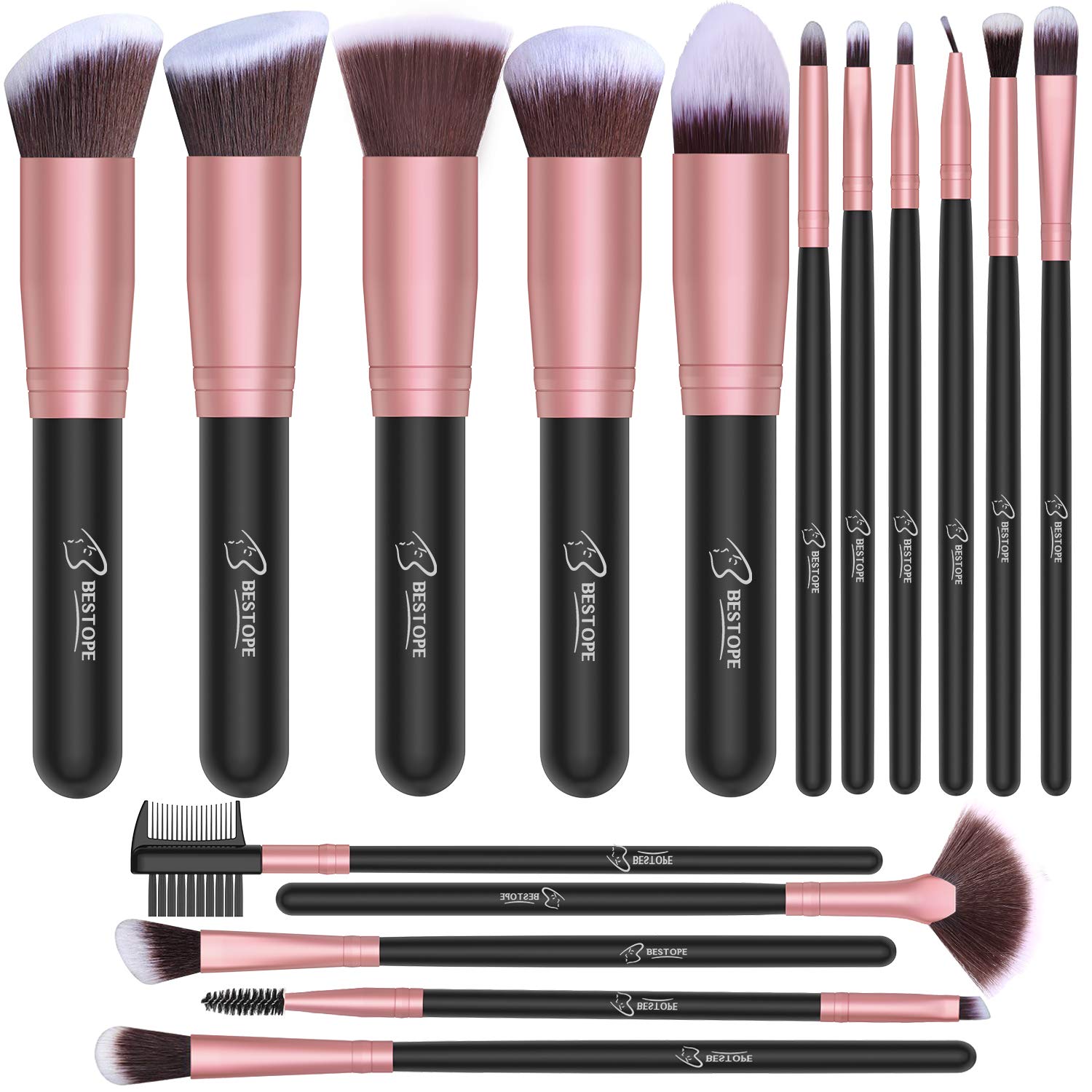 BESTOPE Makeup Brushes 16 PCs